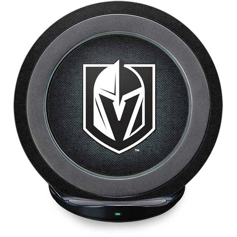 NHL Vegas Golden Knights Black Background Fast Charge Wireless Charging Stand Skin